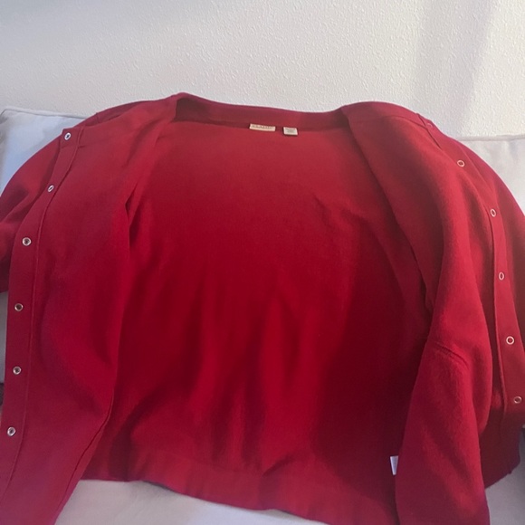 Classic Elements Red Button-Up Cardigan - Size 16-18W - Picture 3 of 11